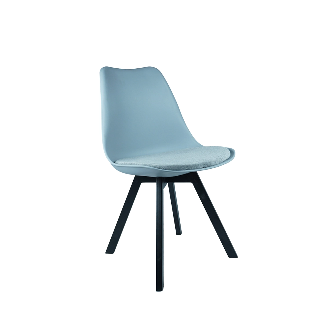 Heavy Duty Tulip Chair Black Stand - Gray